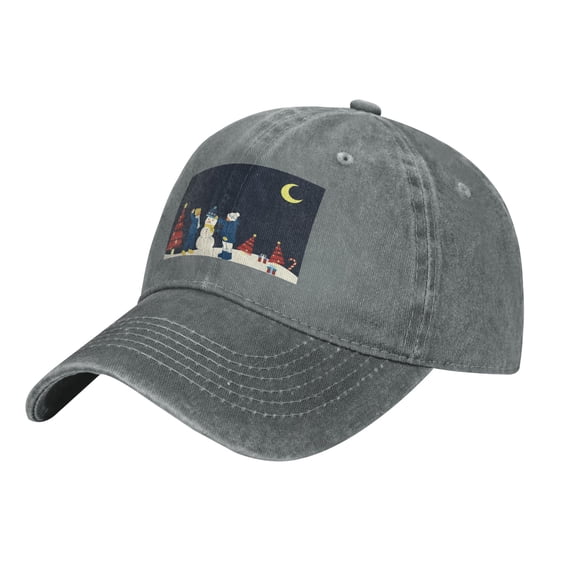 ZICANCN Mens Hats Unisex Baseball Caps-Children Snowman Hats for Men Baseball Cap Western Low Profile Hats Fashion