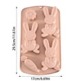 thumbnail image 2 of Silica Gel Easter Bunny Silicone Baking Mold 5 Cavity Rabbit Carrot Shape for Chocolate Candy Jelly Soap Making DIY Party, 2 of 4