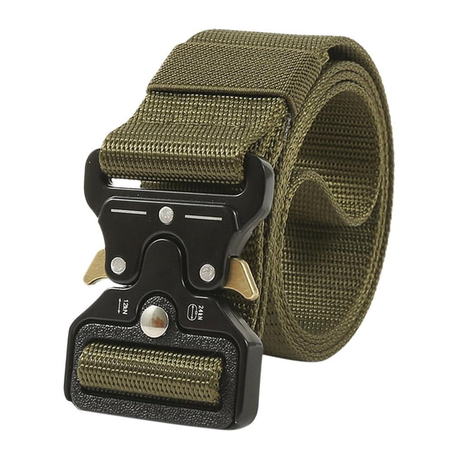 Cinturón elástico Cinturón de nailon con hebilla multifuncional para exteriores (verde militar) Ehuebsd Para Estrenar