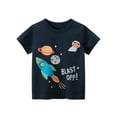 thumbnail image 2 of Generic Toddler Kids Girls Boys Cartoon Prints Loose Tops Soft Short Sleeve T Shirt Tee Tops Clothes, 2 of 6