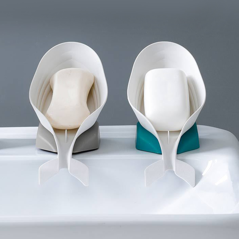 Machinehome Sponge Dish Holder Plastic Draining Tray Suction Cup Rack