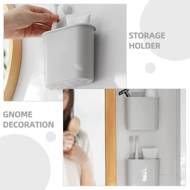 unbranded 2Ud Organizador Montado En Pared Para En Plástico Con Soporte Para Cepillos