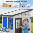 thumbnail image 6 of COCLUB Outdoor Wooden Playhouse with Play Tool Shed & Pegboard Play Wall, Kids Todder Ages 3+, 6 of 7