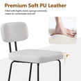 thumbnail image 4 of HomeZeer Bar Stools Set of 2, 26" Counter Height Barstools with Back and Footrest, PU Leather  Upholstered Stools, White, 4 of 9