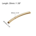 thumbnail image 2 of Uxcell 3mmx2.6mmx35mm Brass Curved Noodles Tube Beads Gold 30 Pack, 2 of 5