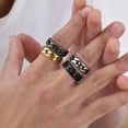 thumbnail image 5 of Industrial Styles Titaniumed Steel Biker Rings Portable Chain Designs Unisex Jewelry Accessory for Sensitive Skin, 5 of 8