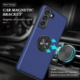 thumbnail image 3 of Shockproof Case for Samsung Galaxy S22 5G, [Embedded Finger Ring] Military Grade Phone Case Cover with Reinforced Metal Stand Kickstand [Support Magnetic Car Holder] for S22, Blue, 3 of 13