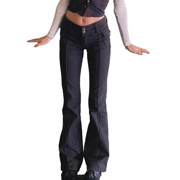 Bedenk innovatie massa Qiylii Women's Pants, Side Pockets Solid Color Skinny Jeans Trousers -  Walmart.com
