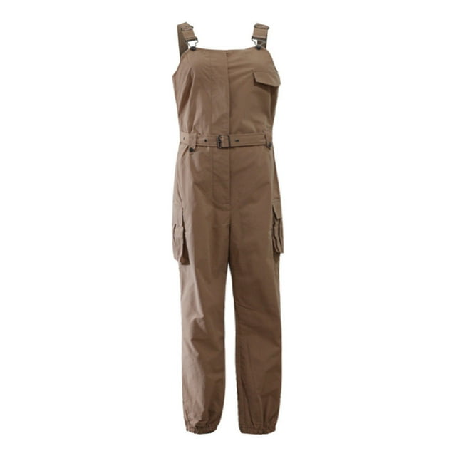 AherBiu Combinaisons Cargo Grande Taille pour Femmes Sans Manches à Bretelles Combinaisons Classiques avec Ceinture