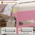 thumbnail image 6 of Afuhokles Twin Size Platform Bed Frame with Storage Headboard and Charging Station, Pink, 6 of 8