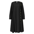 thumbnail image 4 of Elegant Women's Long Sleeve Button Down Abaya Casual Dress for Dubai Fashion, 4 of 5
