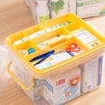 thumbnail image 2 of Caja de medicamentos pequeña de varias capas, caja de almacenamiento de medicamentos familiares, caja de medicamentos for el hogar, botiquín médico de primeros auxilios grande de gran capacidad, 2 of 5