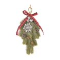 thumbnail image 2 of Cadancy Christmas Door Hanger Swag with Pine Branches Pine Cones Berry Clusters Buffalo Plaid Bow Jingle Bells Rustic Farmhouse Entryway Wall Decoration Holiday Party Supplies, 2 of 7