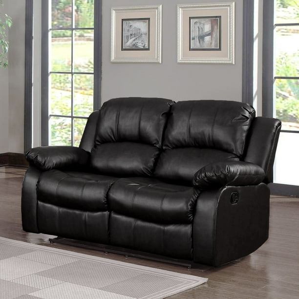 Classic Oversize And Overstuffed 2 Seat Bonded Leather Double