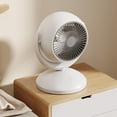thumbnail image 3 of Ventilador de mesa 4 modos de velocidad Base estable Ventilador de escritorio pequeño con circulación de aire recargable ultra silencioso para oficina familiar Enchufe escolar (sin oscilación), 3 of 13