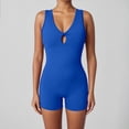 thumbnail image 5 of DHFJKG Workout Romper For Women Backless Sleeveless V Neck Sexy Yoga One Piece Short Jumpsuit Summer Gym Athletic Outfit Stylish Onesie, 5 of 7