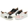 thumbnail image 4 of Brinley Co. Womens Comfort Foam™ Two-Tone Lace-Up Sneakers, 4 of 6