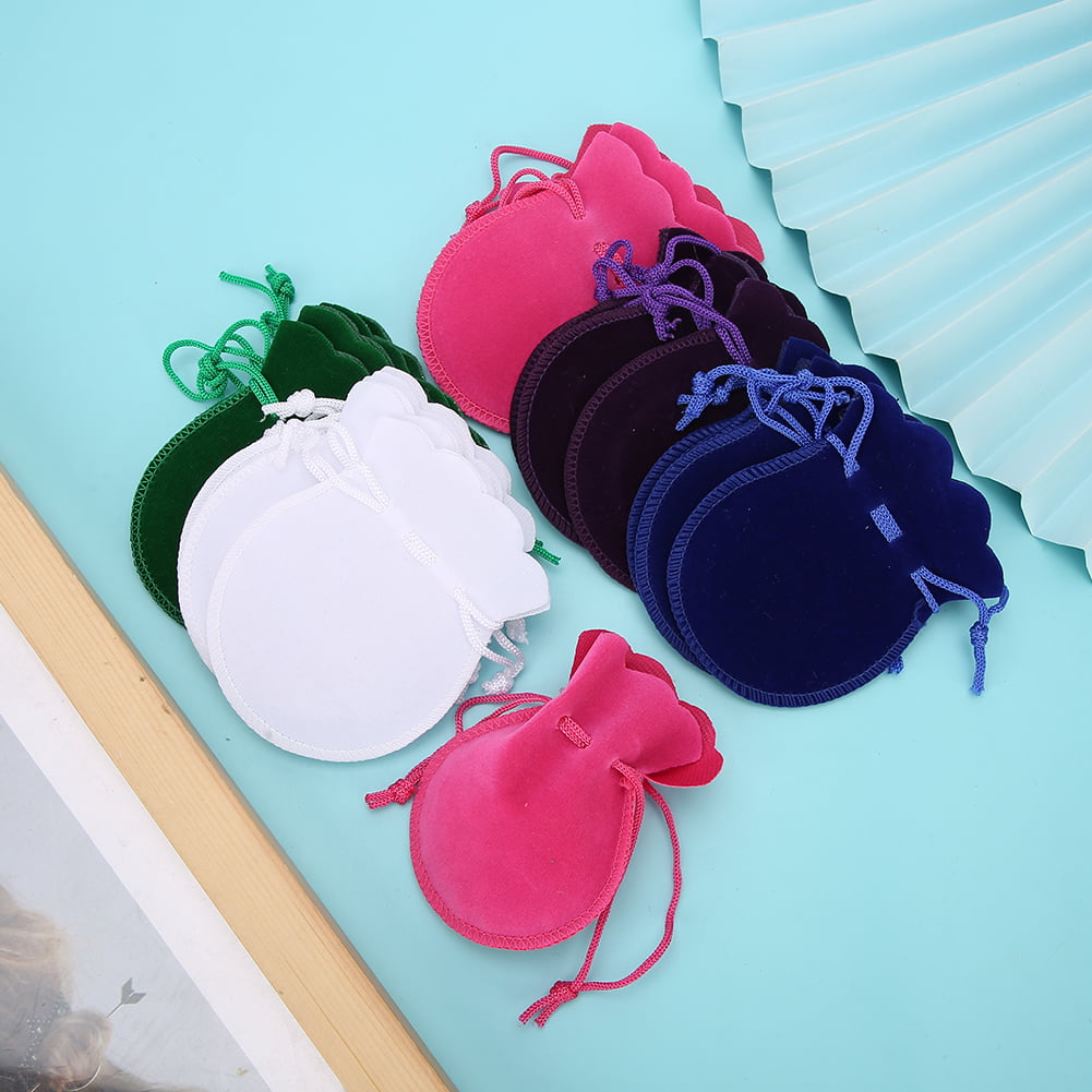Multi-color 1/10/20pcs Gift Drawstring Pouches Velvet Bags Jewelry Wedding Party 