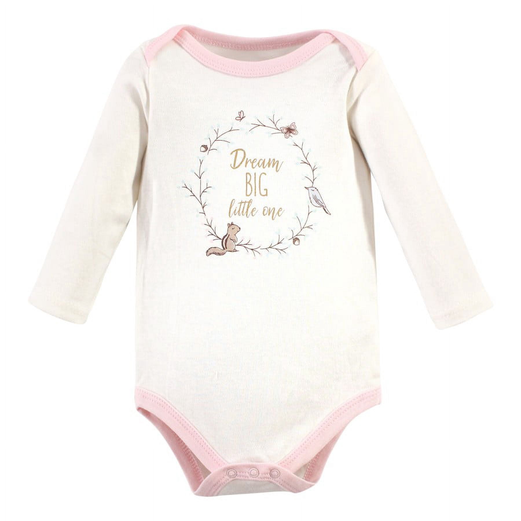 Hudson Baby Cotton Long-Sleeve Bodysuits, 3-Pack, Newborn- 24 Months