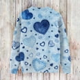 thumbnail image 4 of Dwralegc Womens Valentines Day Sweater Heart Graphic Plus Size Sweater Long Sleeve Knitted Lightweight Valentine Casual Pullover Sweatershirt Sky Blue L, 4 of 4