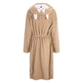 thumbnail image 5 of Plus Size Bathrobe for Women Fleece Women's Nightgowns & Sleepshirts Oversize Fitness Women's Robes House Womens Robe Khaki, 5 of 8