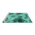 thumbnail image 2 of Ahgly Company Machine Washable Indoor Rectangle Abstract Turquoise Blue Modern Area Rugs, 5' x 7', 2 of 4