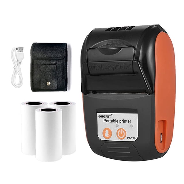Impresora Térmica Portátil Bluetooth, Impresora de Recibos de Mano de 58 mm para Teléfonos IOS y Android, ENCHUFE de EE. UU.