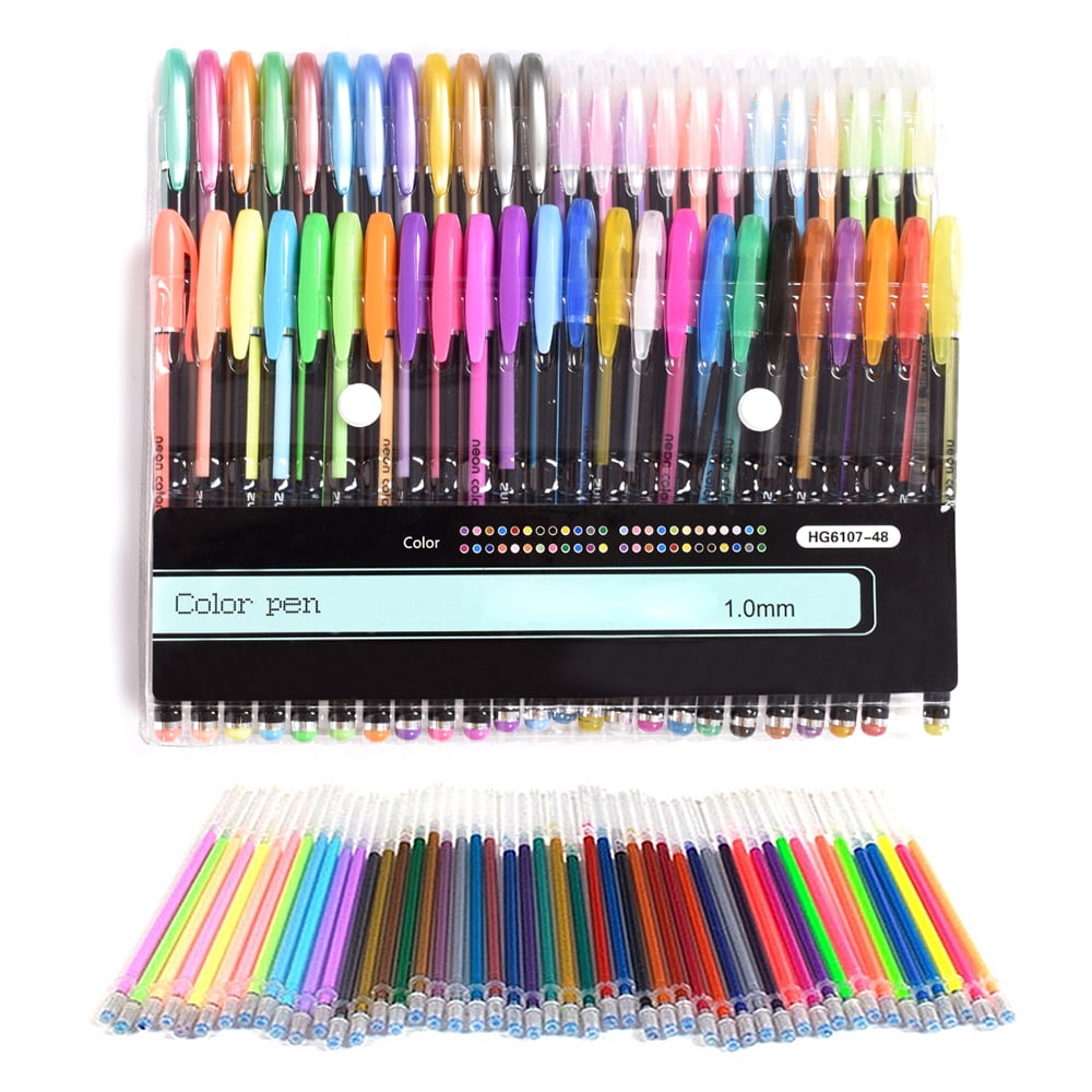Taotree Glitter Gel Pens, 32 Color Neon Glitter Pens Fine Tip Art