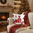 thumbnail image 6 of YIKA Santa Claus Christmas Tree Snowflake Elk pillow Christmas Pillow Covers 17.7x17.7 Inches Decorative Pillow Cases With Soft Fabric Hidden Zipper For Home Decor Cushion Throw Pillow B, 6 of 6