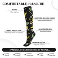 thumbnail image 2 of Rateoe cartoon Skull spider web Compression Socks for Women and Men 20-30mmHg-Circulation Support Socks Knee High Nurse Pregnant Running Medical and Travel Athletic, 2 of 7