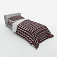 thumbnail image 3 of Ambesonne Retro Bedding Set 4 Pcs, Country Style Checkered, Queen, Dark Coral Teal Beige, 3 of 3