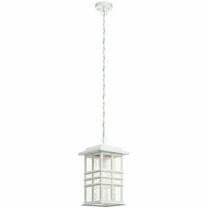 1 Light Outdoor Hanging Lantern In Craftsman/Mission Style Made With Climates Materials For Coastal Environments-White Finish Kichler Lighting