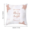 thumbnail image 3 of Large Throw Pillow Covers Hwkond Gold And White Merry Christmas PillowCovers 18x18 Inch Peach-Skin-Like Cloth PillowCase Xmas Decor Winter Party Decoration For Sofa Couch,(Up to 25% Off)Gold,whiteA, 3 of 5