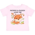 thumbnail image 3 of Inktastic Mommy and Daddy Love Me- Little Fox Boys or Girls Toddler T-Shirt, 3 of 5