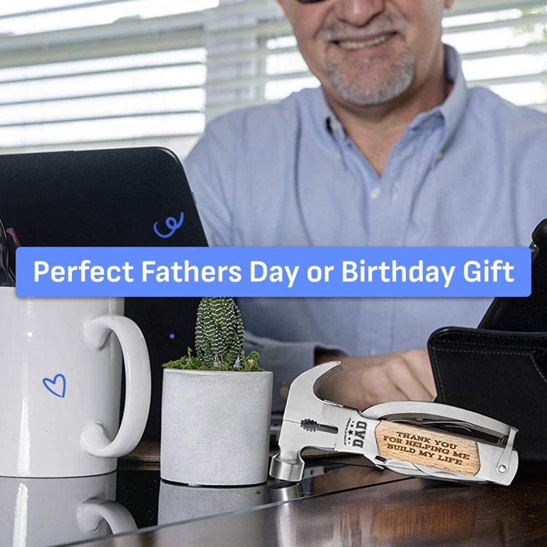 Father's Day Gifts for Dad, IFKOO Hammer 12 in1 Multitool, Gifts for Men Him,  Gifts for Dad Who Have Everything, Gifts for Dad Who Want Nothing, Small  Gadget for Dad Men 