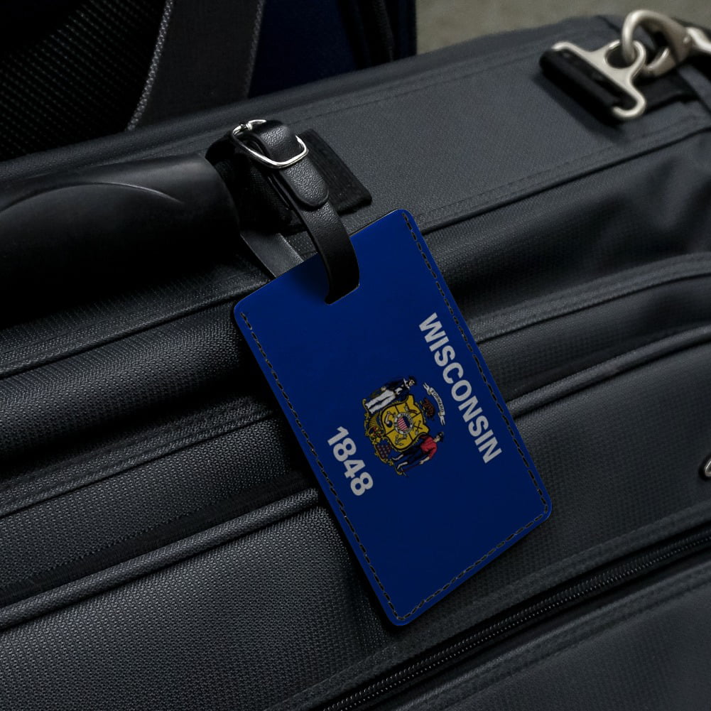 Luggage Card Suitcase Carry-On ID Tag State Flag 