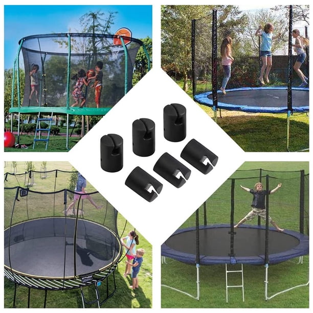 Lot de 6 embouts de poteau pour trampoline 32 mm –Capuchons épais et durables –Installation facile –Protection filet de sécurité