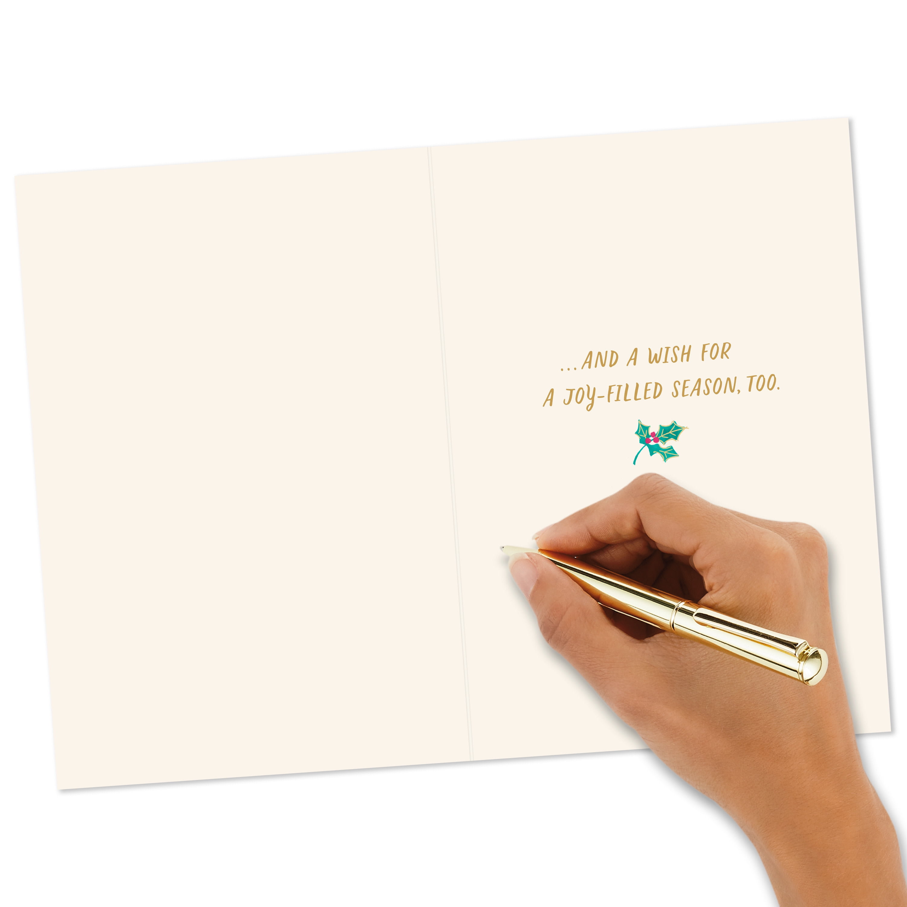 Hallmark Christmas Greeting Card (Peace on Earth Dove With Holly)