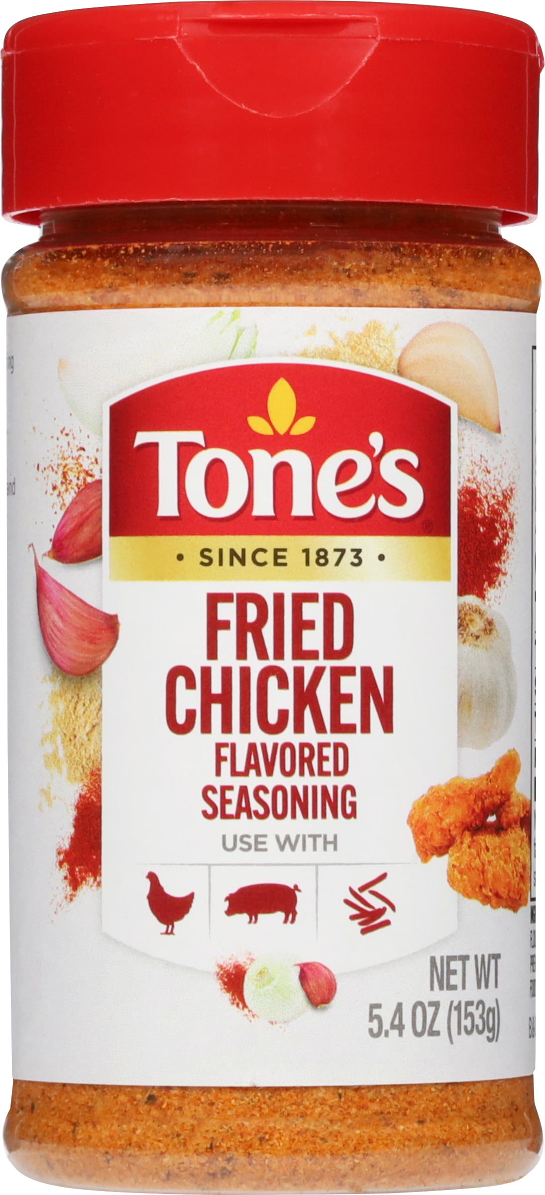 (2 pack) Tone's Fried Chicken Seasoning, Kosher, 5.4 oz