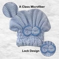 thumbnail image 3 of Paquete de 2 gorros de microfibra para secar el cabello, suaves y ultraabsorbentes, 3 of 5