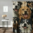 thumbnail image 2 of BCIG Dog Theme Shower Curtain, Suitable for Bathroom Decoration, With Hook, High Quality Fabric, Waterproof, Easy to Install, Vivid HD Print, Versatile, Machine Washable, 2 of 7