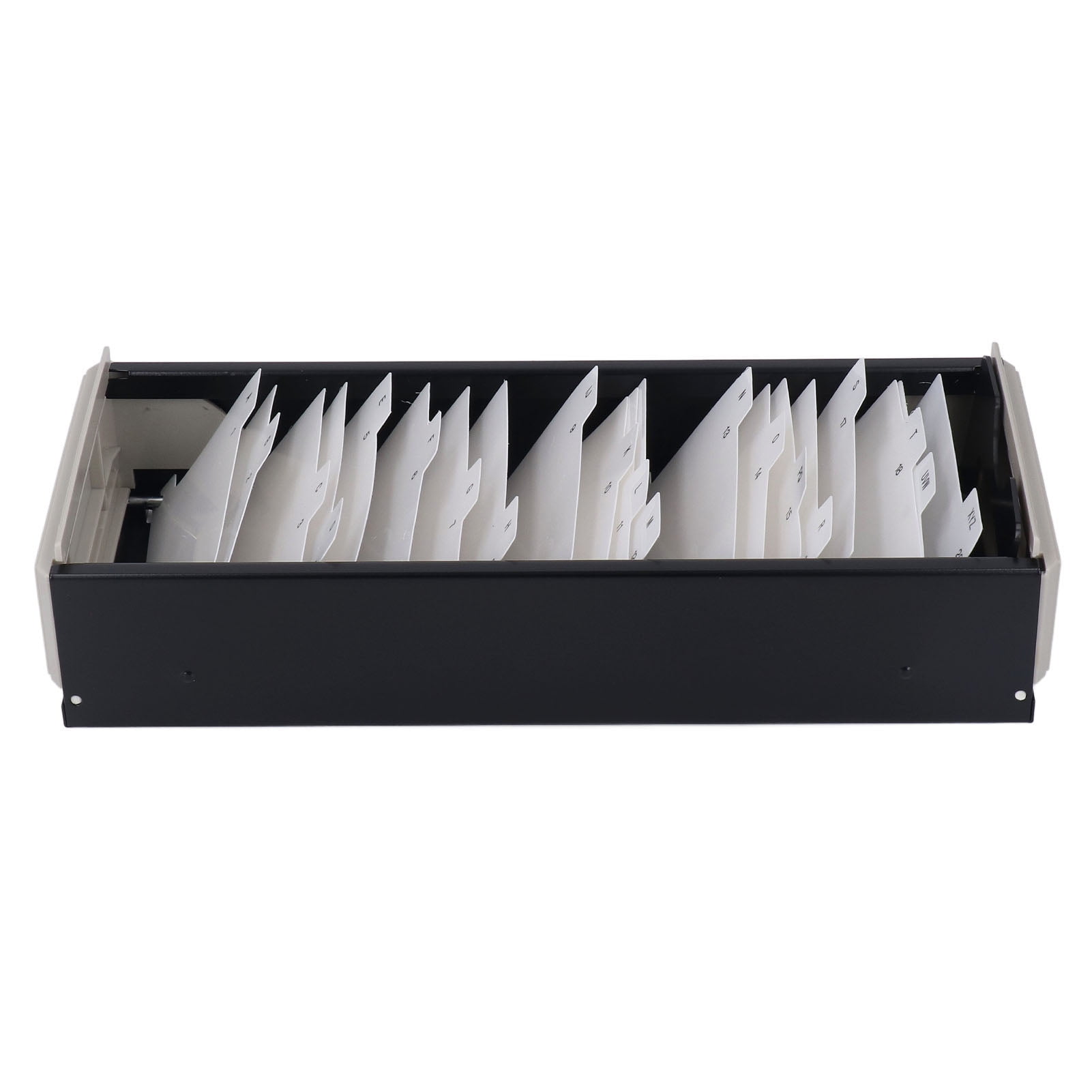 Riousery Index Card Holder Hold 800 Business Cards A To Z Organizer Box with High Transparent Cover for Office and Desktop Black 11.02 x 5.12 x 3.15 inches / 28 x 13 x 8 cm
