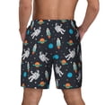 thumbnail image 4 of Goofa Space Printed Men's Swim Trunks Board Shorts Quick Dry Mens Swimming Trunks with Compression Liner,Breathable Fit Hawaii Beach Shorts-Medium, 4 of 9