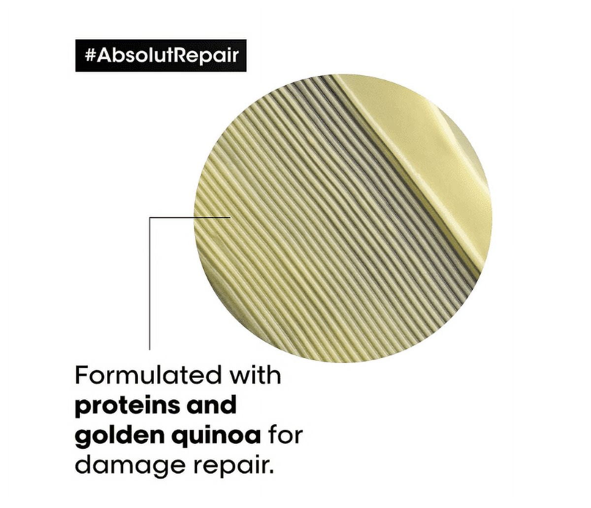 L’Oreal Professionnel Serie Expert Absolut Repair Protein + Gold Quinoa Masque | Deep Treatment for Dry, Damaged Medium to Thick Hair, 250ml