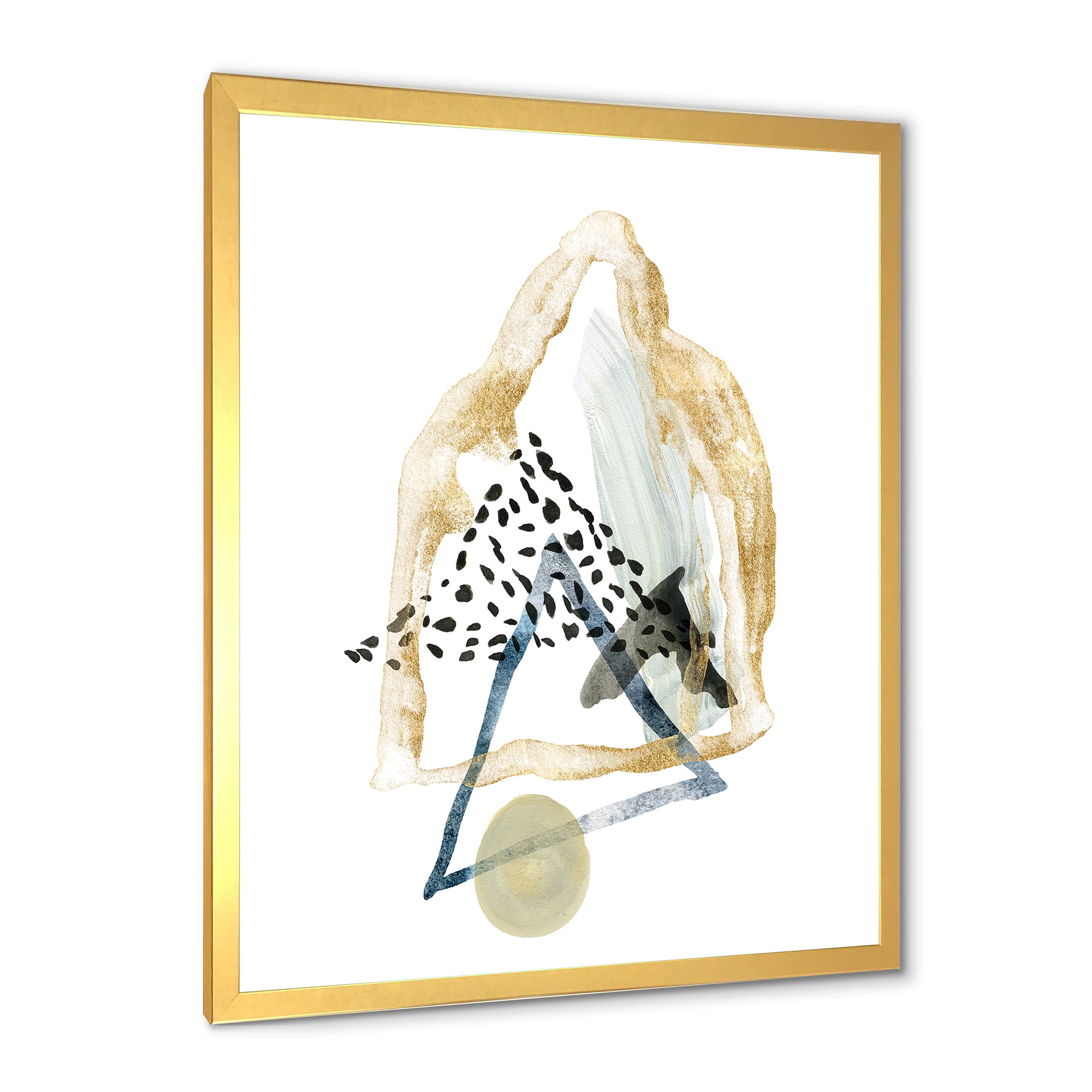 Designart 'Minimalistic Landscape of Moon With Mountains I' Modern Framed Art Print