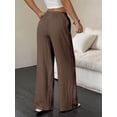 thumbnail image 3 of 2pcs Wide Leg Pants for Women Flowy Palazzo Drawstring Elastic Waist Trousers with Pockets Summer Beach Vacation Clothes, 3 of 6