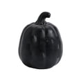 thumbnail image 2 of Black Resin Pumpkin Halloween Decor, European Style Gothic Halloween Decor, Mini Black Pumpkin Ornament, Reusable Matte Black Pumpkin for Modern & Dark Academia Home Decor, 2 of 4