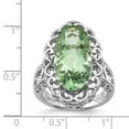 thumbnail image 3 of Sterling Silver Rhodium Green Quartz Ring QR3281AG, 3 of 5