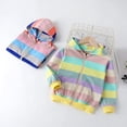 thumbnail image 6 of 1-7T Girls and Toddlers' Rainbow Zipper Hoodie Sweatshirt Jacket Top, 6 of 6