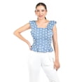 thumbnail image 1 of Blusa bordada con olanes Roman Fashion /Juvenil, 3220 (Mezclilla light) azul G, 1 of 6